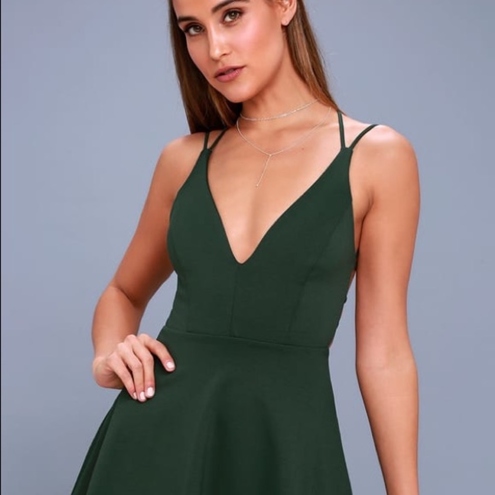 Lulus green skater dress